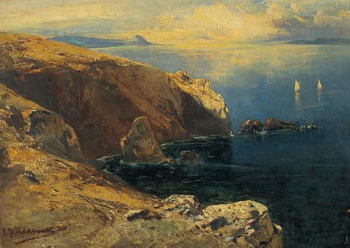 Eduard Hildebrandt Felsen bei Capri mit Fischern France oil painting art